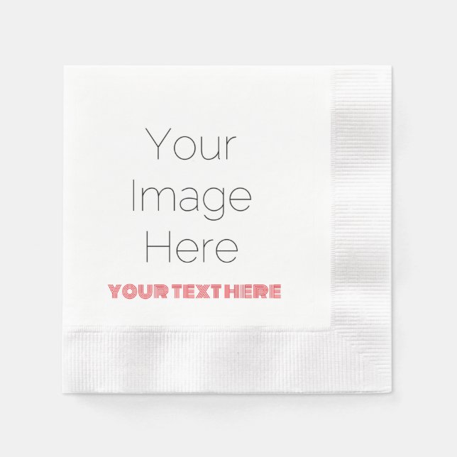 Guardanapo De Papel Fotos e Texto Personalizados Festa Casamento, aniv (Frente)