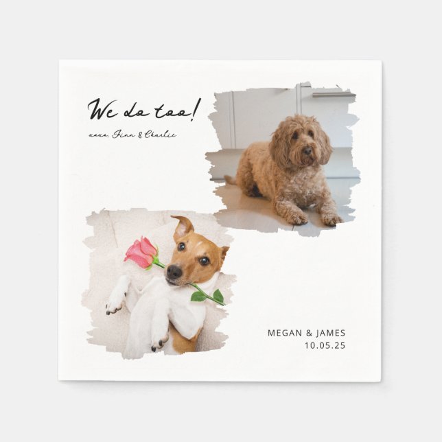 Guardanapo De Papel Fotos Únicas Que Fazemos Para Pet Cat Dog Casament (Frente)