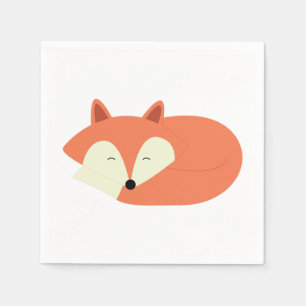 Guardanapo De Papel Fox vermelho sonolento