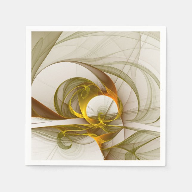 Guardanapo De Papel Fractal de cores metálicas do Precioso moderno (Frente)