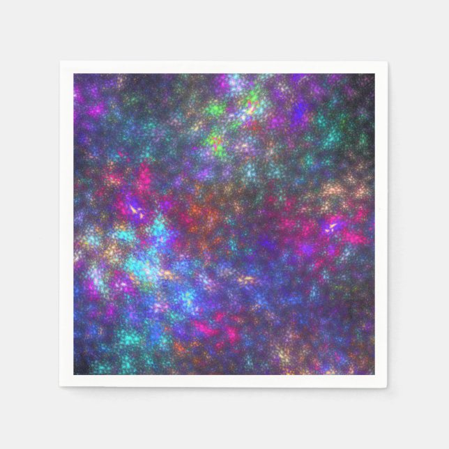 Guardanapo De Papel Fractal Rainbow (Frente)