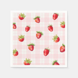 Guardanapo De Papel Fralda Rústica de Morango Chá