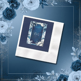 Guardanapo De Papel fraldas de casamento de vibe litorânea azul e bran