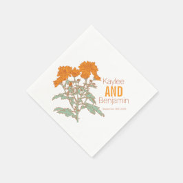 Guardanapo De Papel Fraldas de casamentos de flores de laranja, rysant
