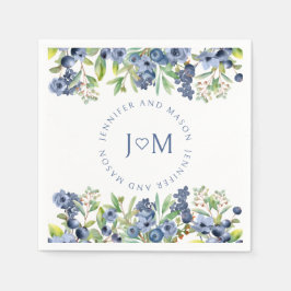 Guardanapo De Papel Fraldas de papel de casamento azul-marinho