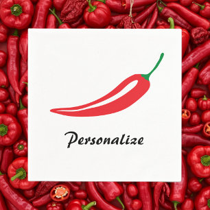 Guardanapo De Papel Fraldas de pimenta vermelha personalizadas