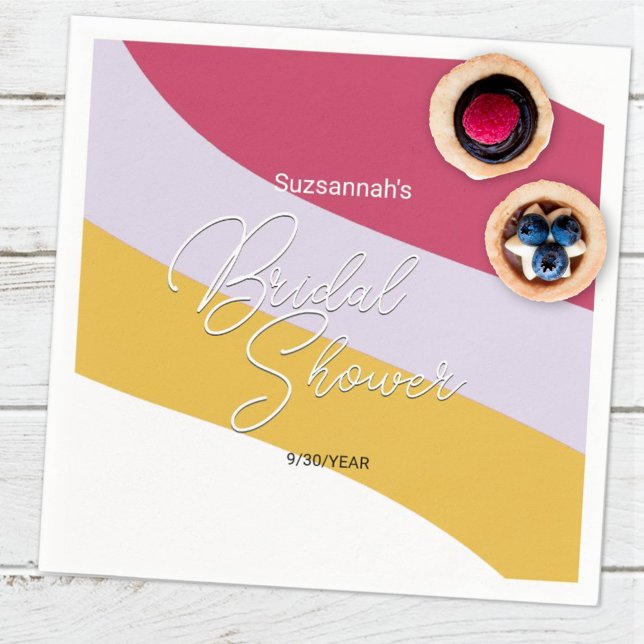 Guardanapo De Papel Framboesa Violeta Mel Fluxos Horizontais (Criador carregado)