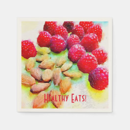 Guardanapo De Papel Framboesas e amêndoas