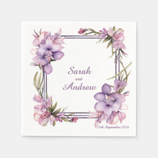 Guardanapo De Papel Framing Lilah Flower: Casamento Personalizado Napk