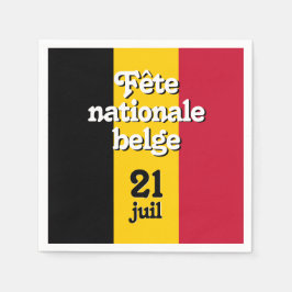 Guardanapo De Papel França Fête nationale belge Bandeira belga