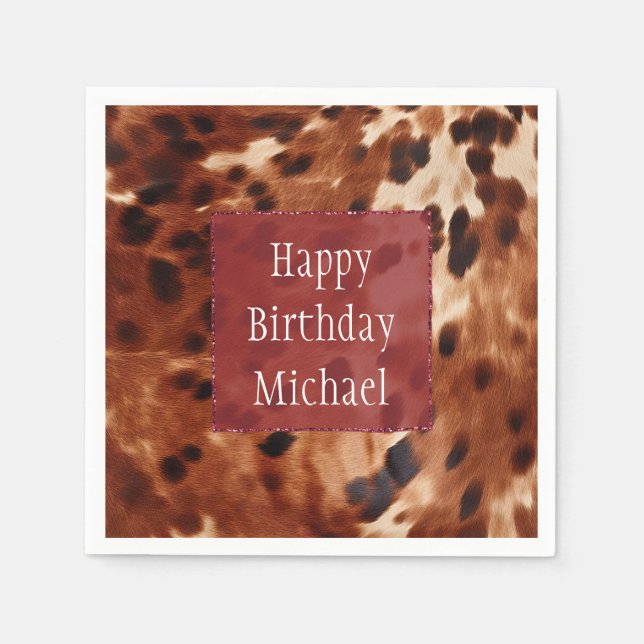 Guardanapo De Papel Frangos Castanhos-Castanhos-Vedados (Frente)