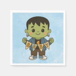 Guardanapo De Papel Frankie Baby Shower Napkins – Cute Monster-Themed
