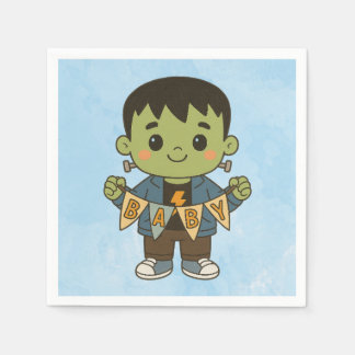 Guardanapo De Papel Frankie Baby Shower Napkins – Cute Monster-Themed