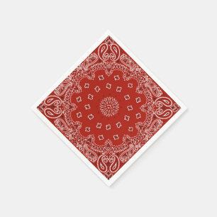 Guardanapo De Papel Frascos de papel de padrão de bandana vermelha