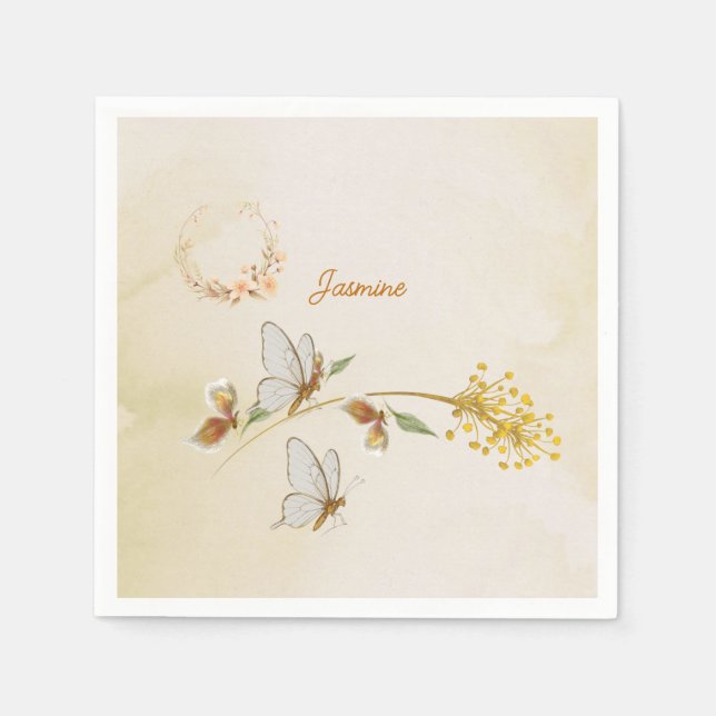 Guardanapo De Papel Frascos de papel para primeiro aniversario (Frente)