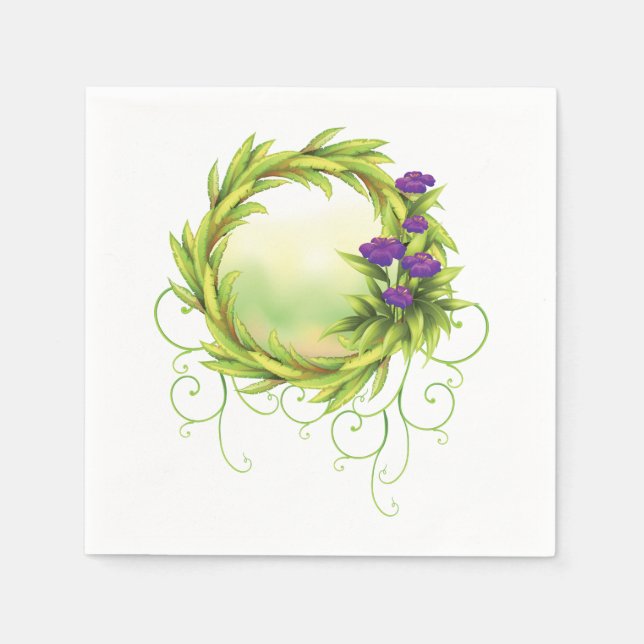 Guardanapo De Papel Fraudes Violetas Papel Napkins (Frente)