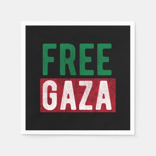 Guardanapo De Papel Free Gaza Palestine (Frente)