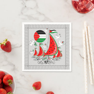 Guardanapo De Papel Freedom Global Sumud Flotilla Boats para Gaza