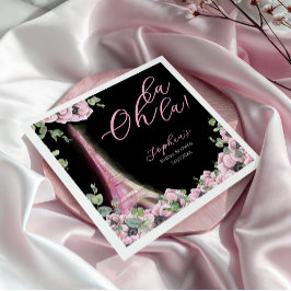 Guardanapo De Papel French Floral Oh la la Bridal Shower Paper Napkin