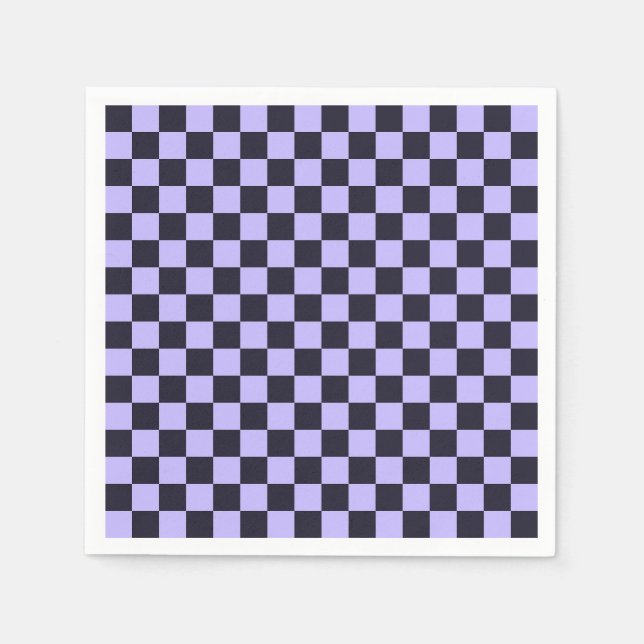 Guardanapo De Papel French lilac checkerboard pattern (Frente)
