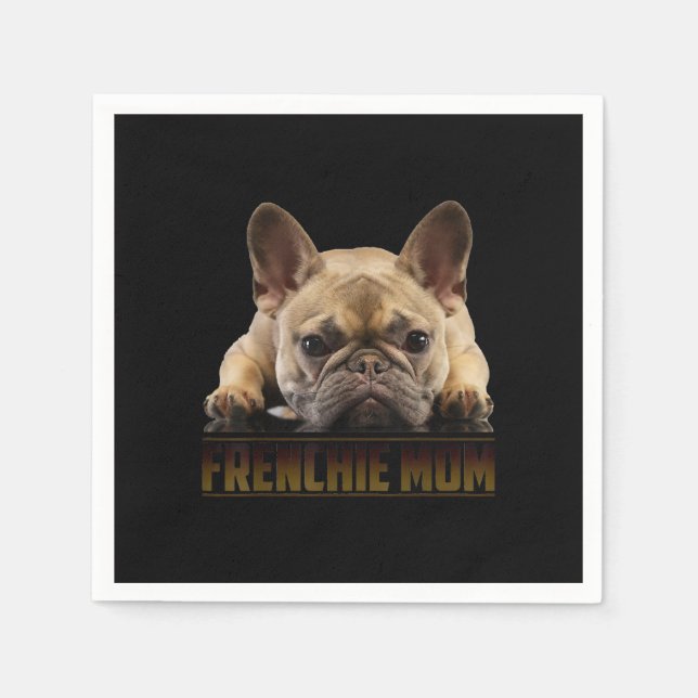 Guardanapo De Papel frenchie mãe | presente de mãe de buldogue francês (Frente)