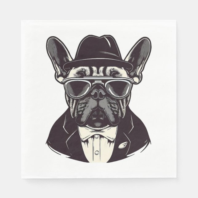 Guardanapo De Papel Frenchie O Gangster (Frente)