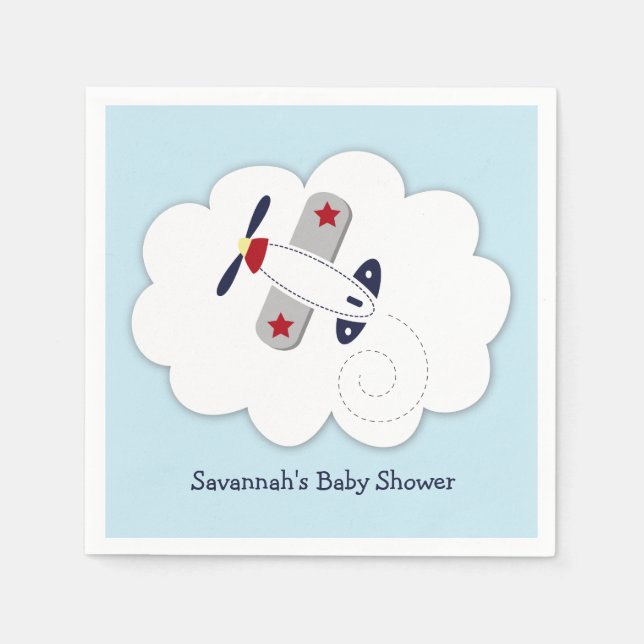 Guardanapo De Papel Frente Personalizada de Aviador Pequeno, Napkin (Frente)