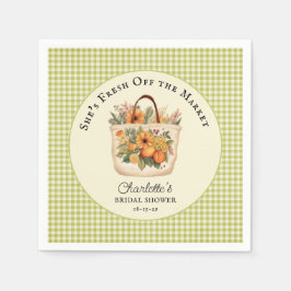 Guardanapo De Papel Fresco do Chá de panela do mercado dos agricultore