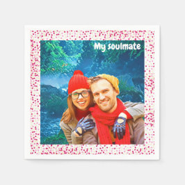 Guardanapo De Papel fresh modern personalized design red hearts