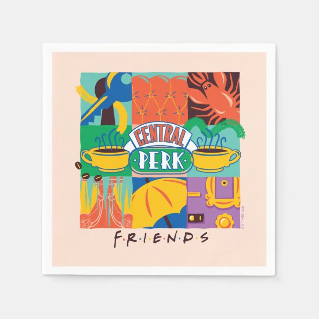 Guardanapo De Papel FRIENDS™ | Central Perk Gráfico Vibrante (Frente)