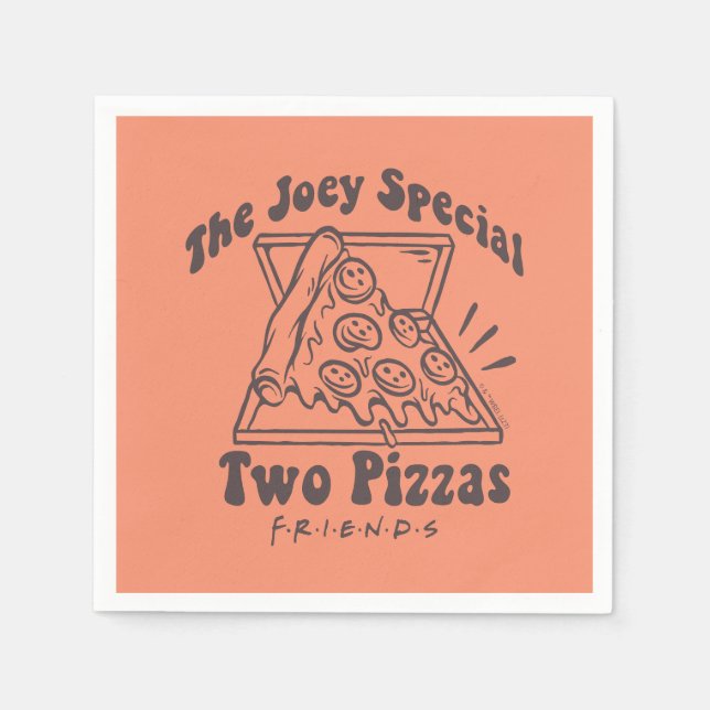 Guardanapo De Papel FRIENDS™ | Citação de Pizza do Joey (Frente)