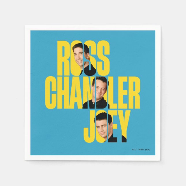 Guardanapo De Papel FRIENDS™ | Ross, Chandler e Joey (Frente)