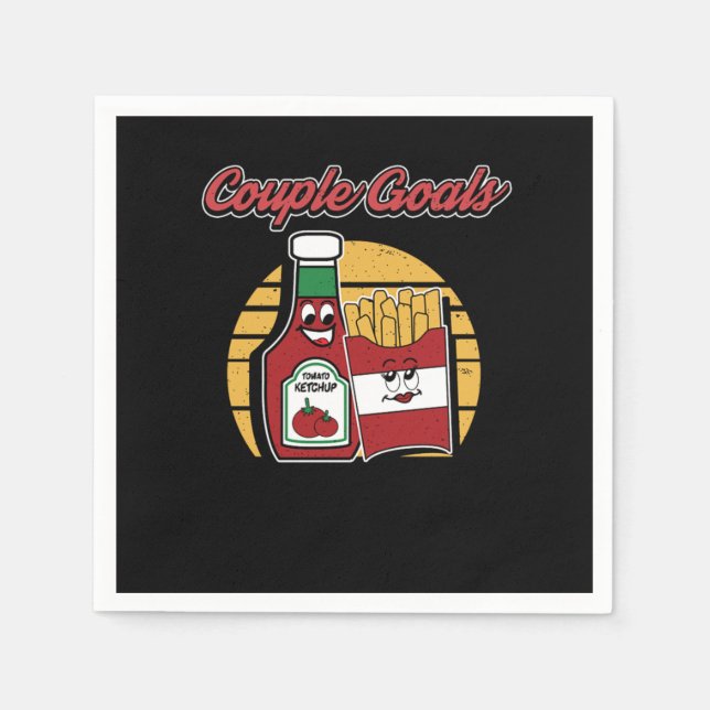 Guardanapo De Papel Fries franceses Engraçados Batata Torna Noiva Casa (Frente)