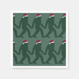 Guardanapo De Papel Frio Verde, Papais noeis Bigfoot
