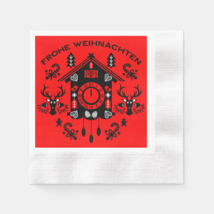 Guardanapo De Papel Frohe Weihnachten German Cuckoo Clock