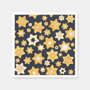 Guardanapo De Papel Frota de Cookies de Natal com fundo de Cinza Azul