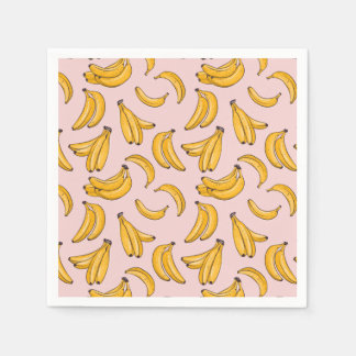 Guardanapo De Papel Fruta de Banana cor-de-rosa-amarelo-verão