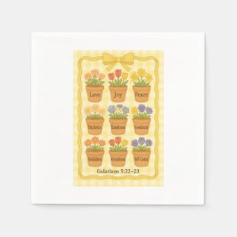 Guardanapo De Papel Fruta dos potes de flores amarelas espíritos