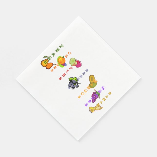 Guardanapo De Papel Fruta e mirtilos (Quina)