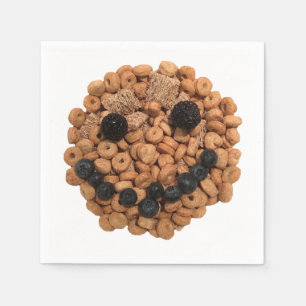 Guardanapo De Papel Fruta Sorridente e Face Cereal