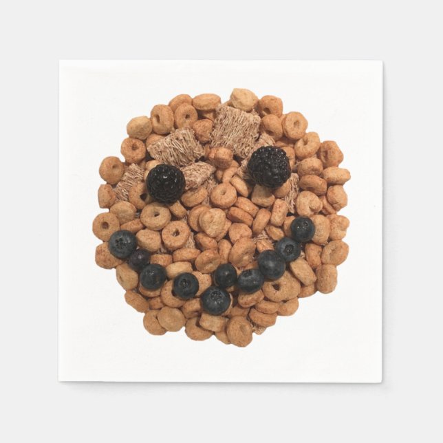 Guardanapo De Papel Fruta Sorridente e Face Cereal (Frente)