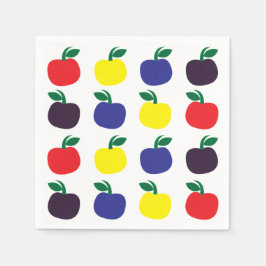 Guardanapo De Papel Frutas Coloridas de Maçãs