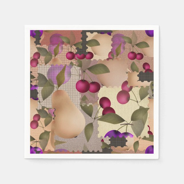Guardanapo De Papel Frutas, patch (Frente)