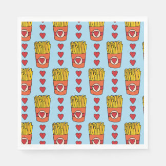 Guardanapo De Papel Fry Day I'm in Love | Punny Cartoon French Fries S