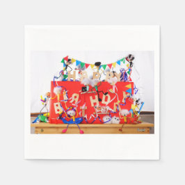 Guardanapo De Papel Fubby's die feest vieren voor verjaardag.