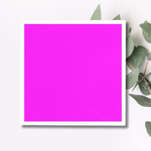 Guardanapo De Papel Fuchsia Cor Sólida | Clássico Elegante (Criador carregado)