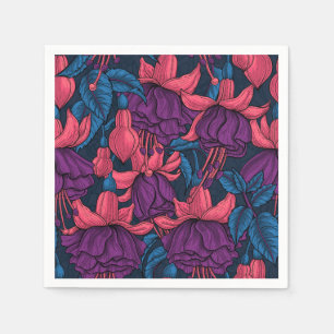 Guardanapo De Papel Fúcsia em azul e roxo