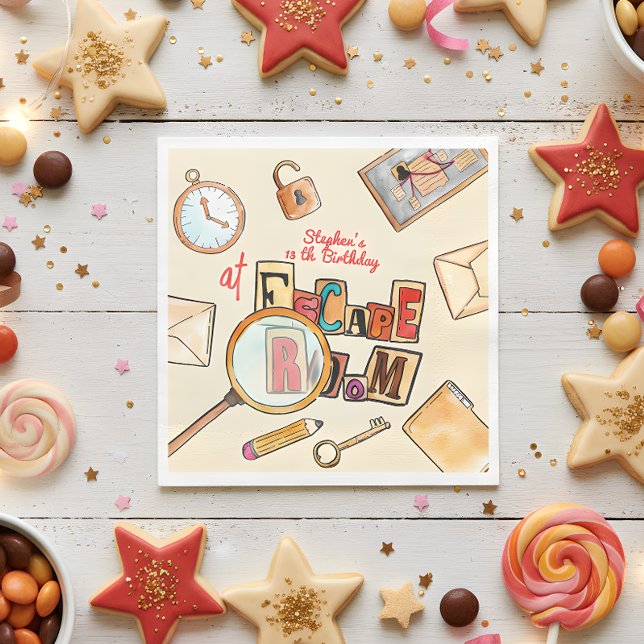 Guardanapo De Papel Fuga ao aniversário da sala (Criador carregado)