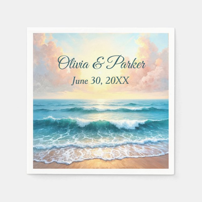 Guardanapo De Papel Fuga de Dia de Casamento (Frente)