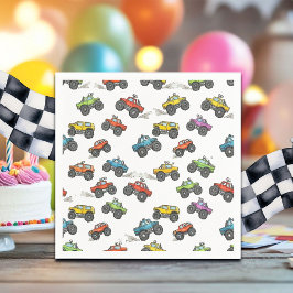 Guardanapo De Papel Fun Monster Trucks Birthday Party
